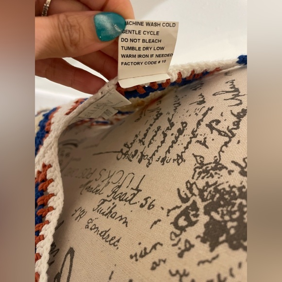 Rebellion Blue and White Embellished Cropped Camisole - Picture 8 of 8